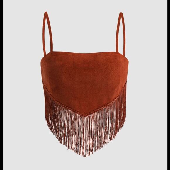 Cider western fringe crop top - Picture 1 of 8